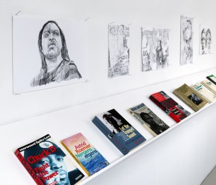 corridor with installation books & drawings